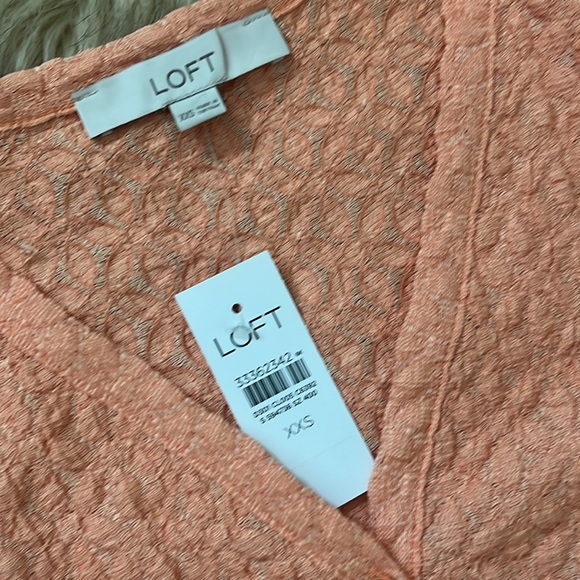 NWT LOFT XXS Coral Front Tie Top So Cute! - Picture 2 of 2